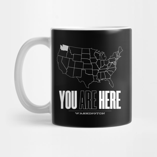 You Are Here Washington - United States of America Travel Souvenir by bluerockproducts